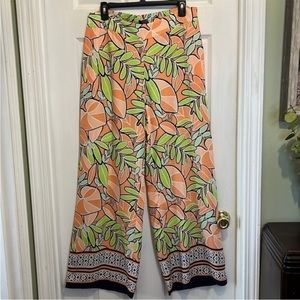 Kaari Blue Orange and Green‎ Wide Leg Pants